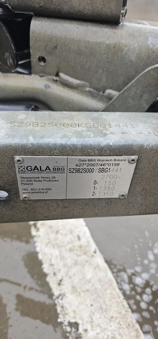 Trailer Gala Syriusz 4x2 2700kg