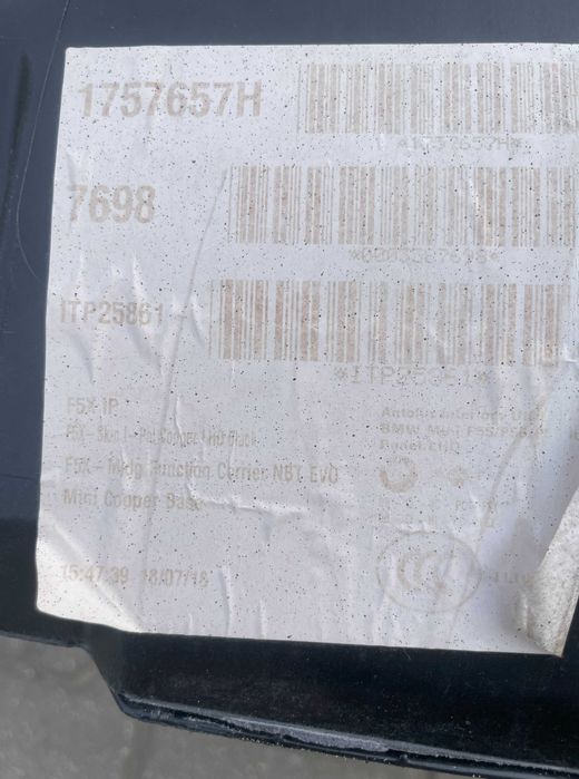 MINI F54 F55 F56 F60 - plansa de bord - airbag volan pasager - centuri