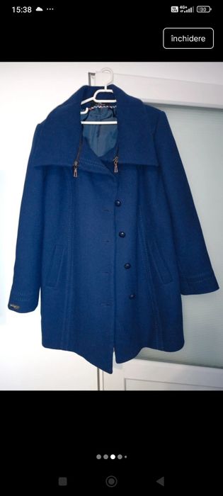 Palton Lână cu guler detașabil Adrianno