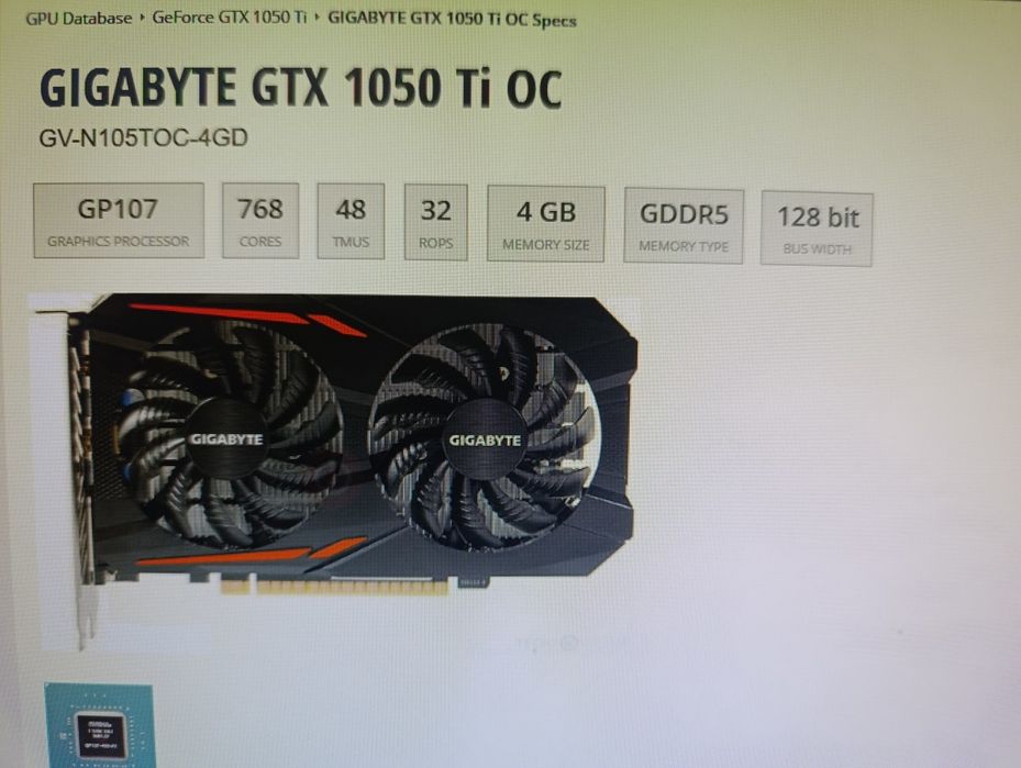 Videocarta GTX 10 50ti GIGABYTE