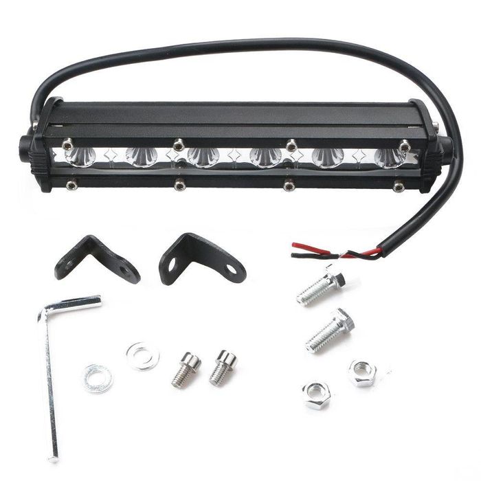 18,5 см мощен led бар с насочена spot светлина 18w 6 led 12v 24v ...