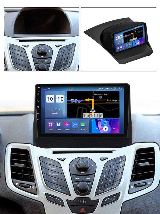 Navigatie Android 14 Ford Fiesta EcoSport 1/8 Gb Waze CarPlay + CAMERA