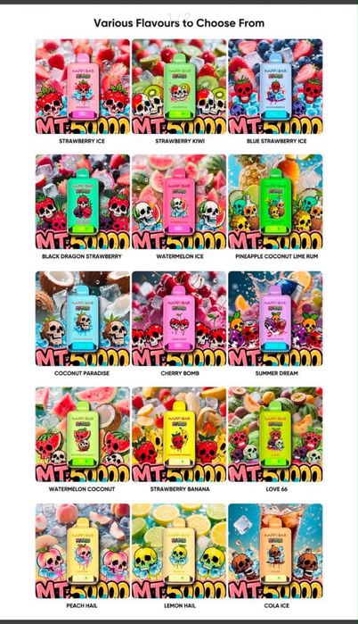 Vând vape-uri HAPPI BAR MT50000, noi, sigilate.