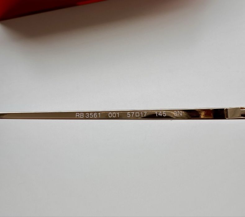 Ray Ban RB3561 Gold Green G15 Aviator 57-17 като нови