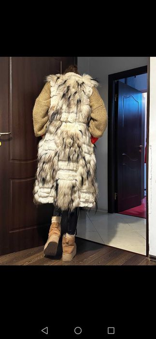 Vestă blană naturală vulpe