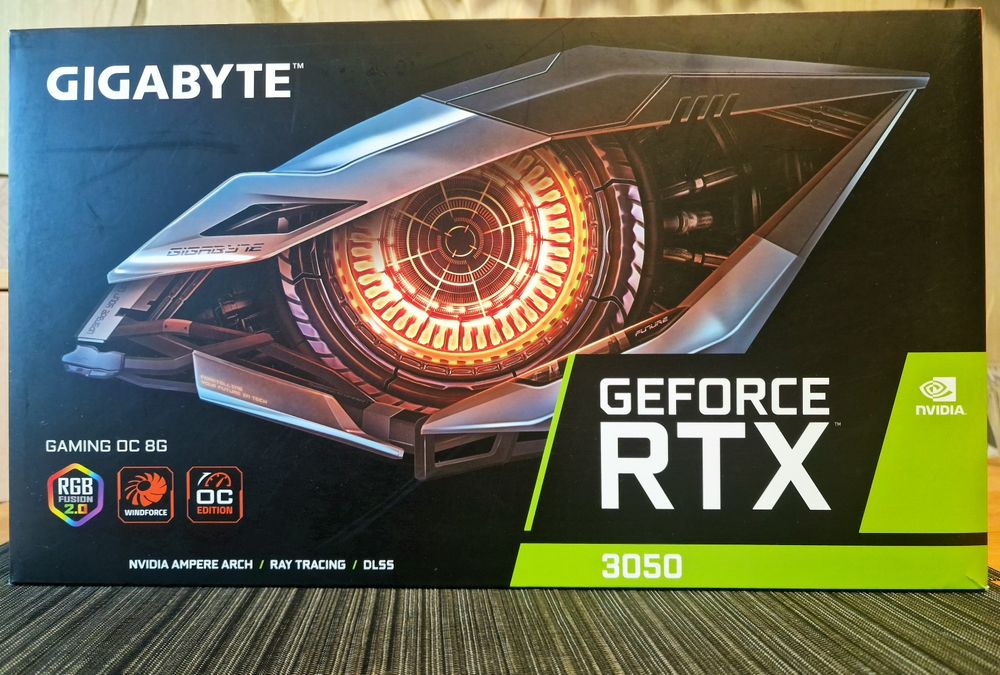 Видеокарта Gigabyte GeForce RTX 3050 Gaming OC 8GB VRAM Triple fan