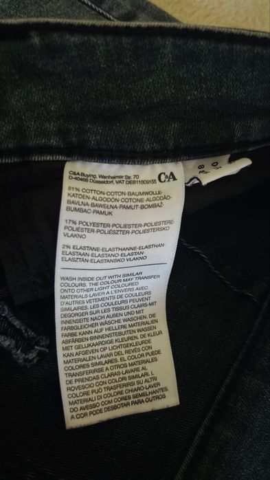 Blugi Jegging C&A Gri Inchis, Marimea 38/40