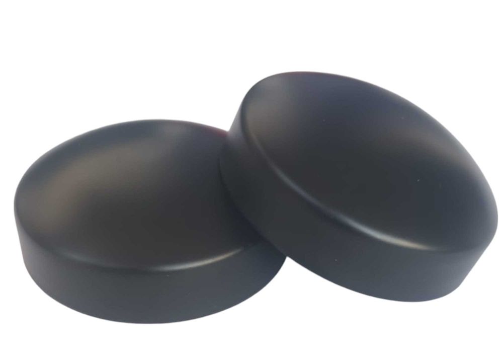 Set 2 capace pentru balustrada, Aluminiu, 45mm, Negru Mat Model Rotund