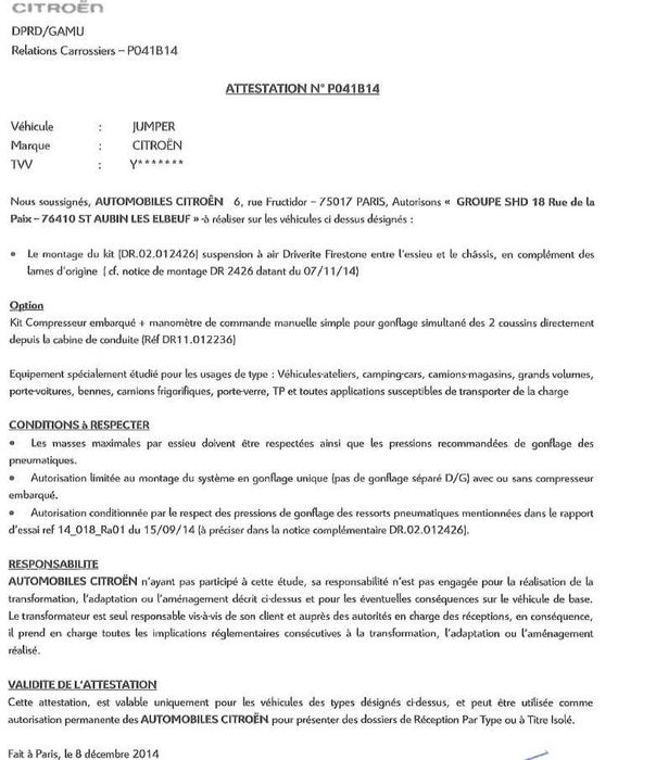 Perne aer suplimentare Citroen Jumper 2006 - prezent