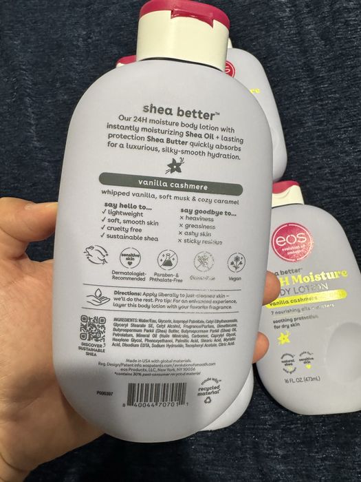 Crema Body Lotion EOS Vanilla Cashmere, 473ml, USA