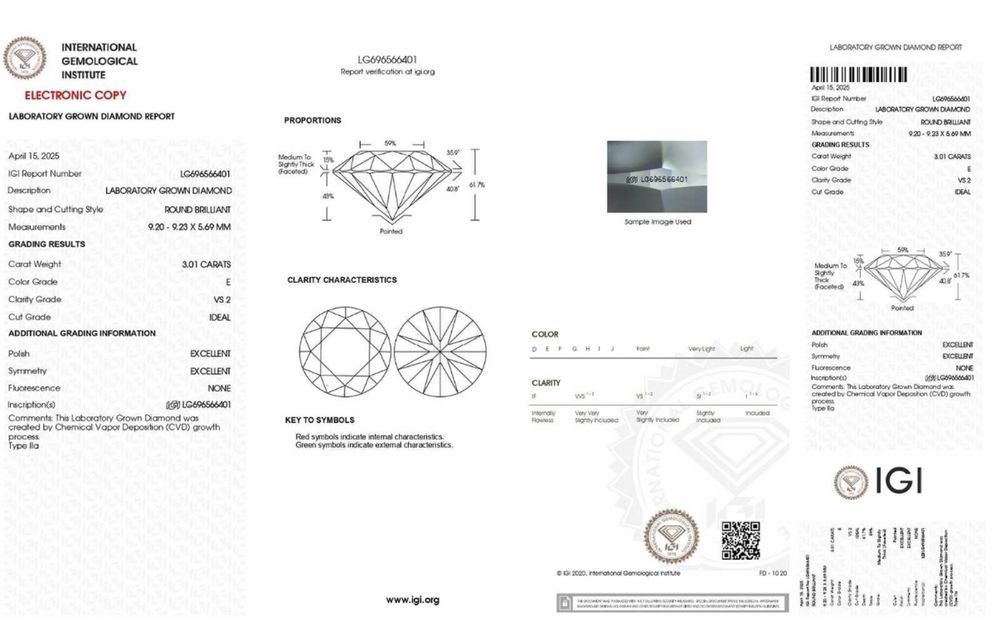 Cercei cu diamante lab grown | aur 18k | 6 ct | EVS2 | certificate IGI