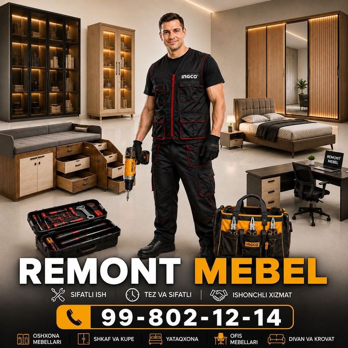 Mebel remont restavratsiya qilamiza iwonchli va sifatli