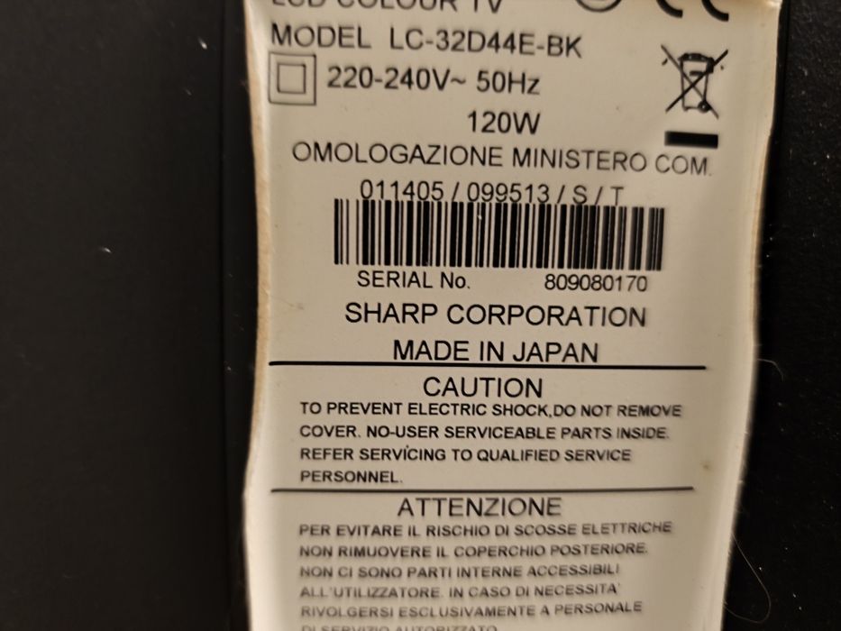 Vând tv televizor HD ready Sharp diagonala 81cm Made în Japan