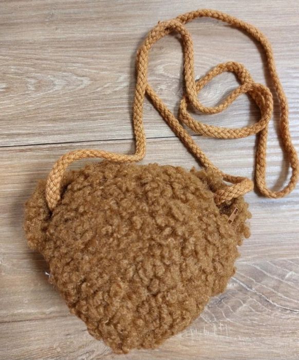 Детска чанта  - Мече кафяв/бял