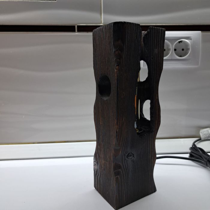 Veioza lemn Lucrata manual HandMade