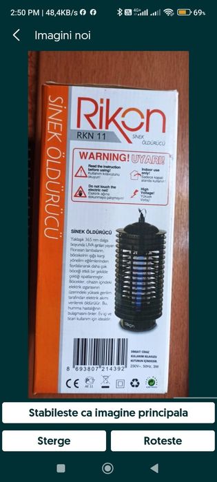 Lampa UV antiinsecte Rikon