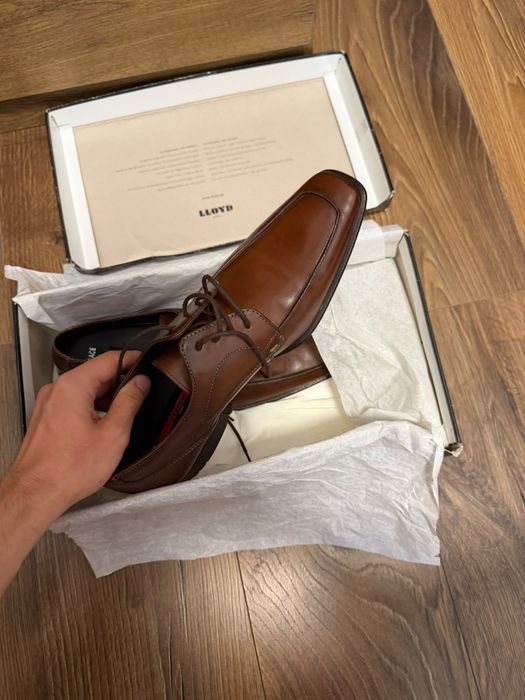 Pantofi business LLOYD lux, mărimea 40.5 (UK 7), talpă piele, NOI în cutie