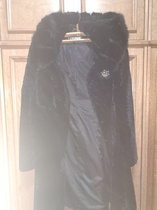 Шуба натуральная мутон+ норка