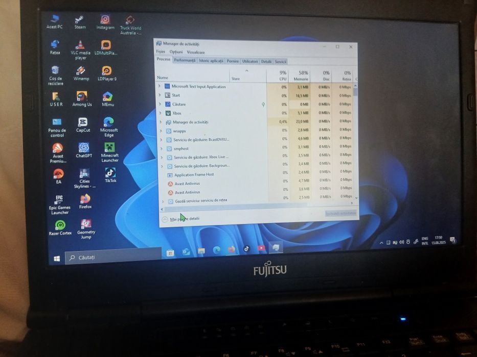 Laptop Fujitsu Lifebook S752 - Windows 10 Pro,Mouse Gaming inclus