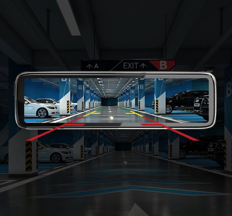 Cameră auto DVR cameră panoramică 360°, ecran tactil 12 inch, 4 canale