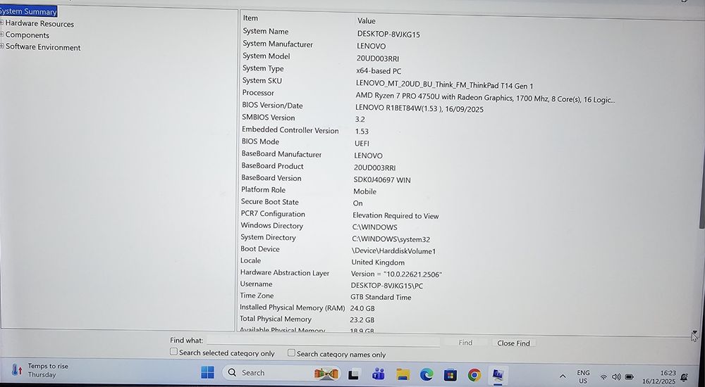 Lenovo Tinkpad T14 Ryzen 7 PRO