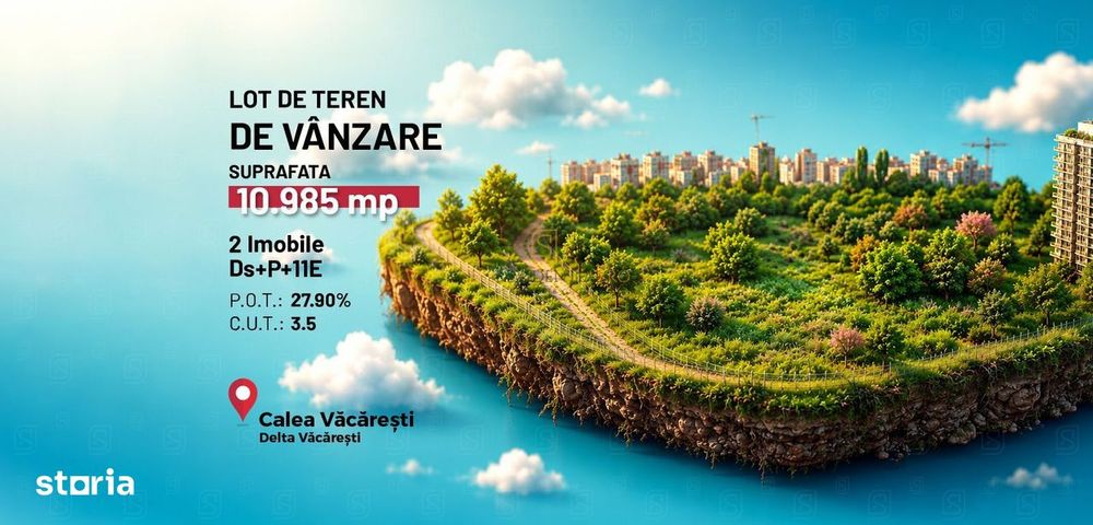 Teren cu Autorizatie | Proiect Rezidential 2S+P+11E | Calea Vacaresti