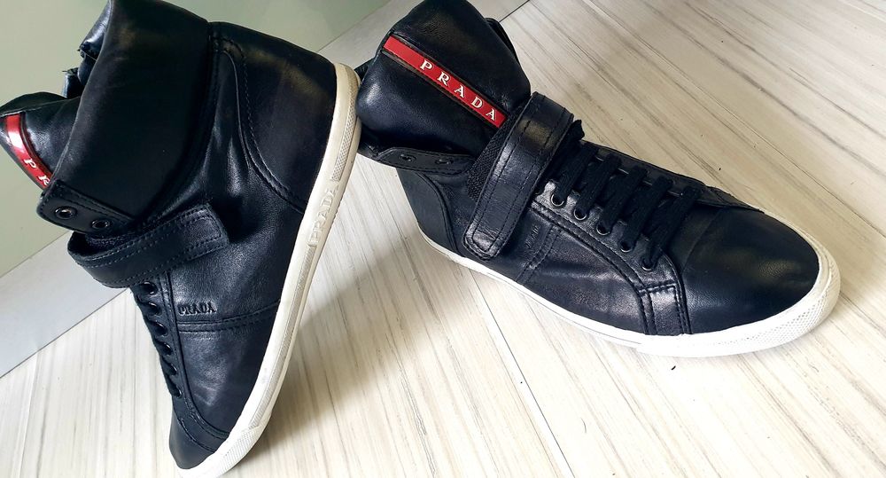 Prada Leather UNISEX Sneakers Size 41 - 26см ОРИГИНАЛ! ЕСТЕСТВЕНА Кожа