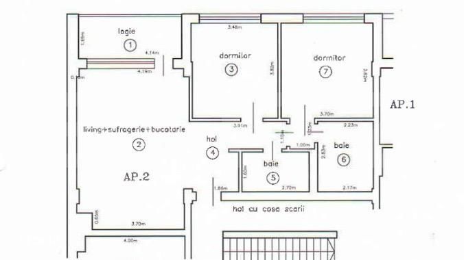 Apartament 3 camere, 75 mp, zona Elisabetin - restaurant Valahia