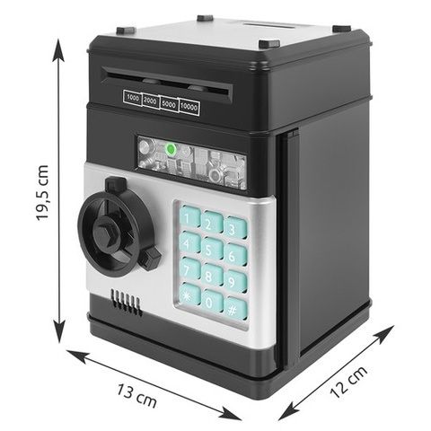 Касичка сейф Moneybox 23545 – с ПИН код, черен цвят