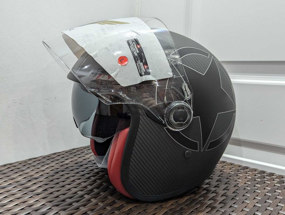 Casca moto Premier Vangarde Star Carbon, marime L - ochelari de soare