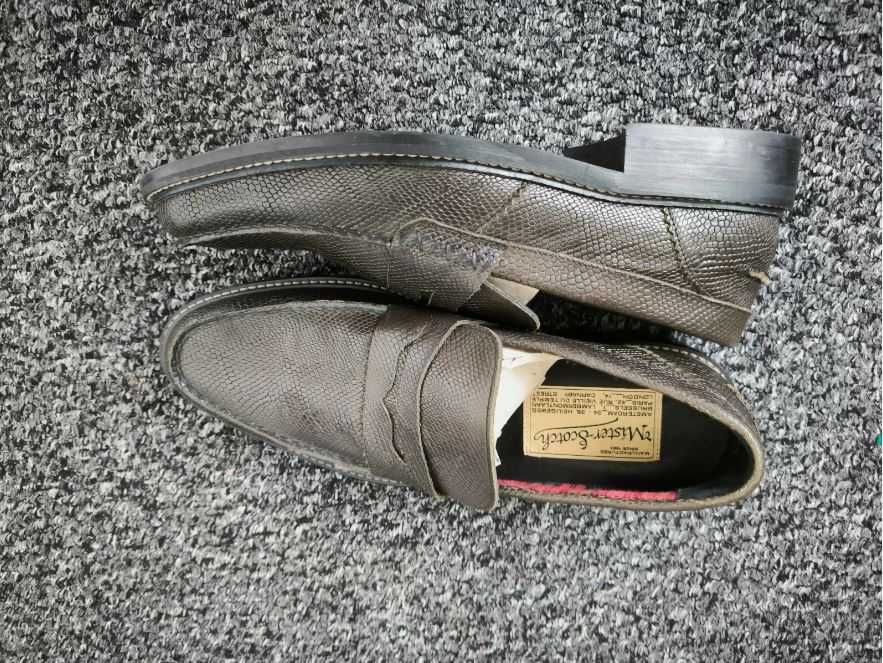Scotch&Soda PREMIUM Leather loafers snake effect 44