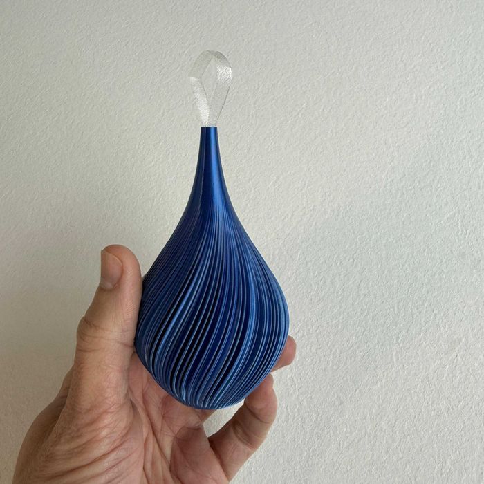 Frosted Twist Drop | Set 6 ornamente, într-o singură culoare-print 3D