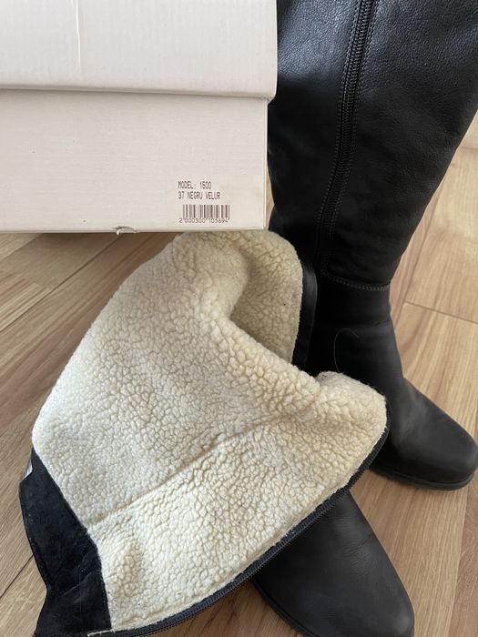 Cizme negre de piele All shoes