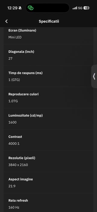 Monitor TCL MiniLed 27" 4K 160hz