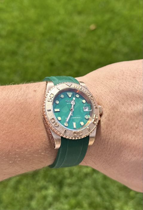 Ceas din Bronz Masiv Mecanism Automatic Seiko Safir