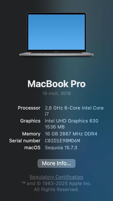 Macbook Pro 16" 2019