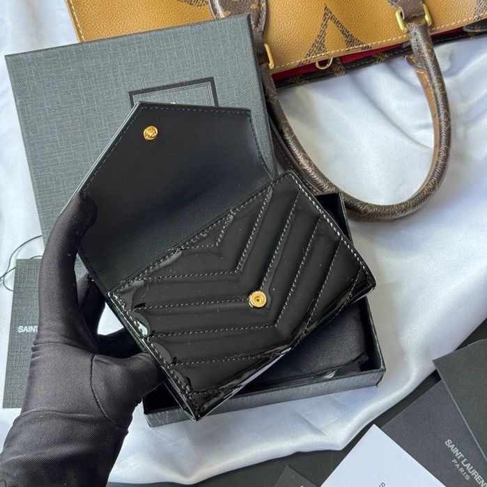 Saint Laurent Monogram Small Envelope Wallet – Black