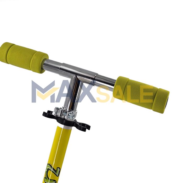 Детска тротинетка скутер scooter сгъваема бяло жълто колело играчки