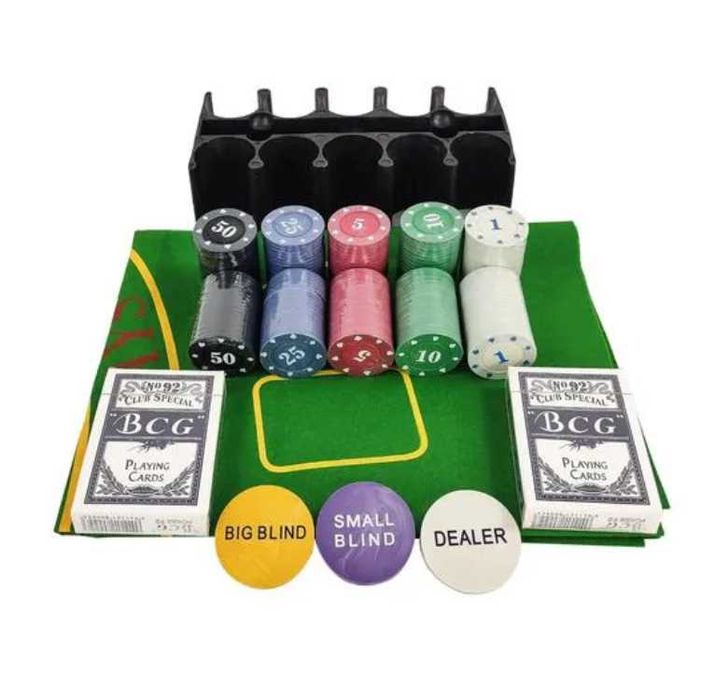 Покер сет в метална кутия 200бр. POKER SET TEXAS  / семейна игра