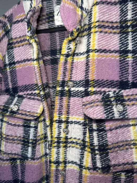 Лилаво вълнено яке/риза Zara