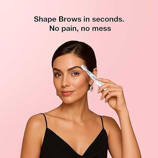 Прецизен тример за вежди Braun FG1106, Захранване с батерия, Бял