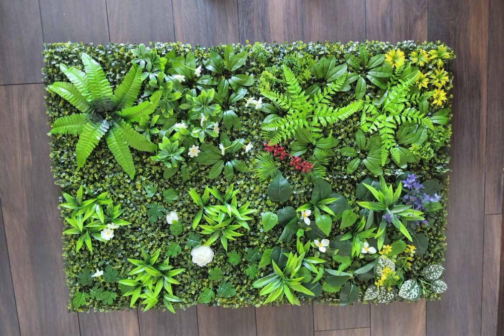 Пано от изкуствена зеленина, декорация за стена