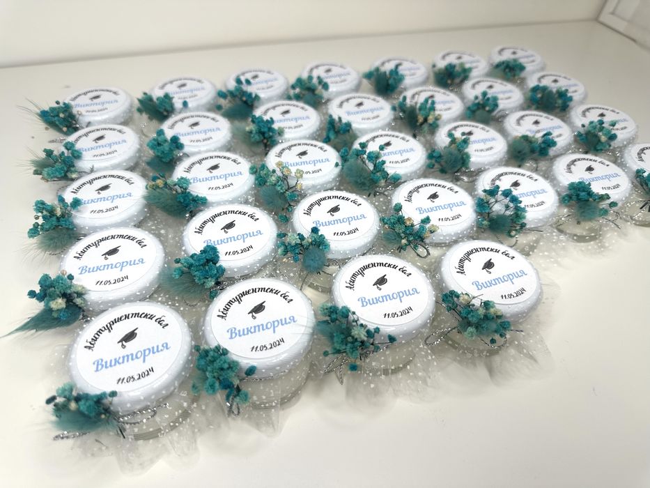 Подаръчета за гости - бурканчета с ароматна свещ