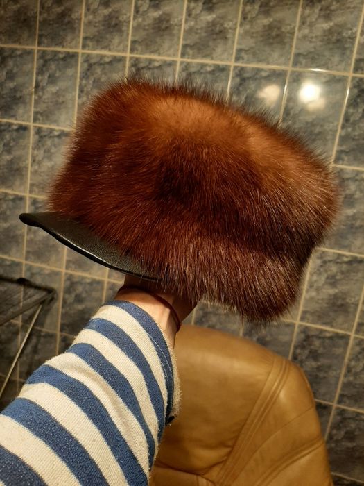 Шапка из меха соболь