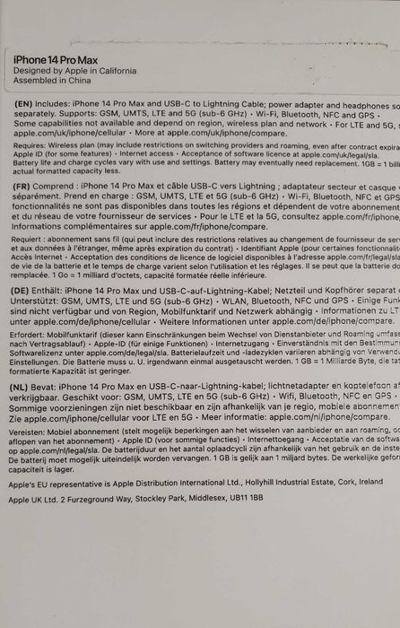 перфектен iPhone 14 Pro Max Black 256GB 89% оригинални: слушалки калъф