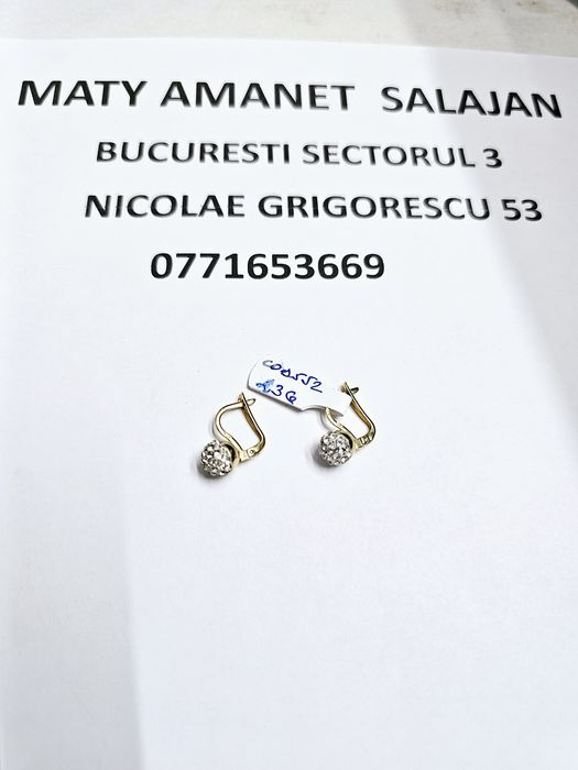 Vand cercei din aur 14 k 2.3 g cod 552