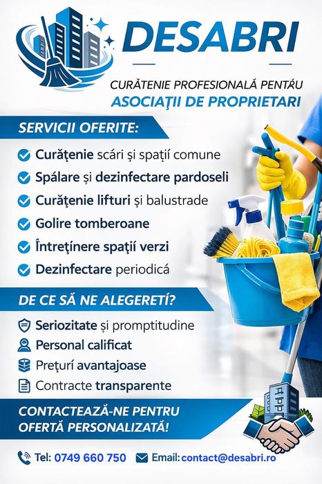 Anunt curatenie scari