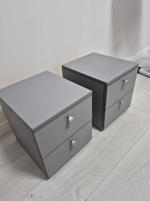 Noptiera gri 30 cm - 35 cm - 35 cm - doua bucati
