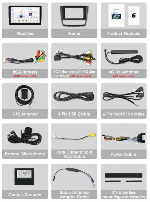 Мултимедия 9″ Android 14 за BMW Е81 Е82 E87 Е88 CARPLAY навигация RDS
