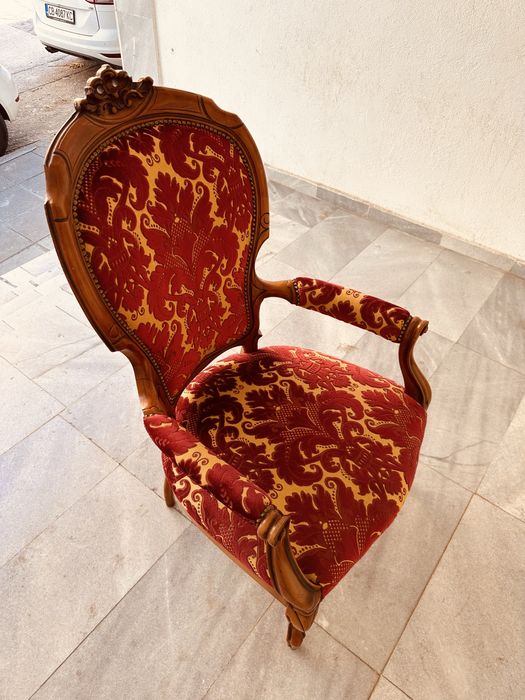 Италианско винтидж кресло – масивно дърво, рококо стил